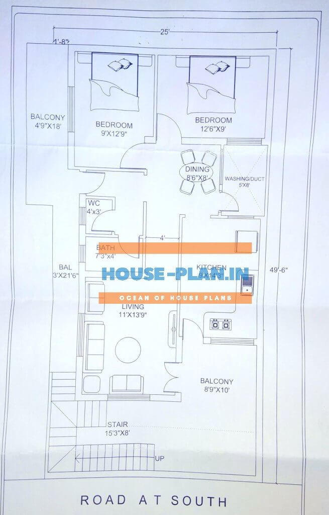 house plan 25×49 first floor