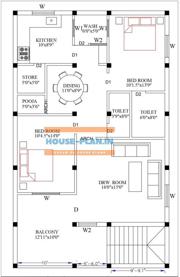 house plan 26.40 first floor 