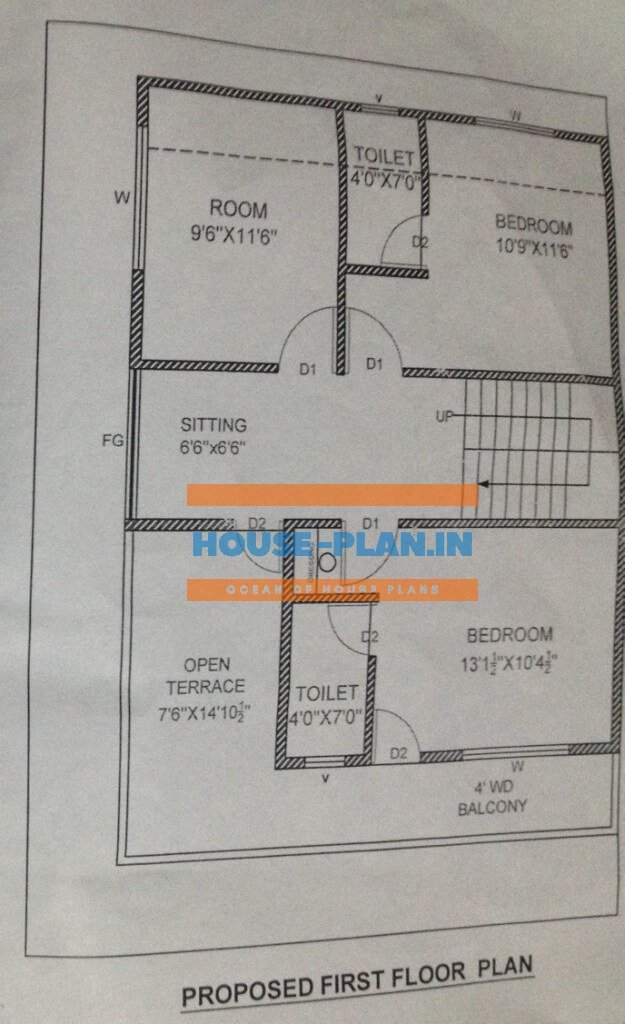 north face house plan 4bhk first floor