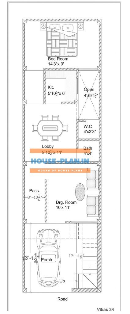 Single floor house plan