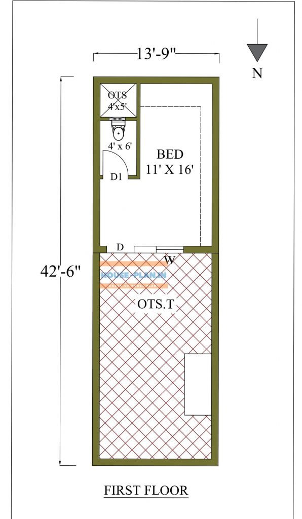 double bedroom house plan 2