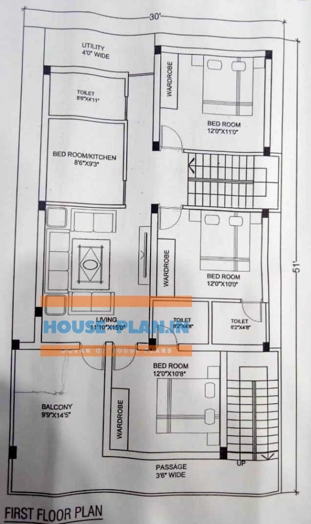 1500 sq ft house plan 2