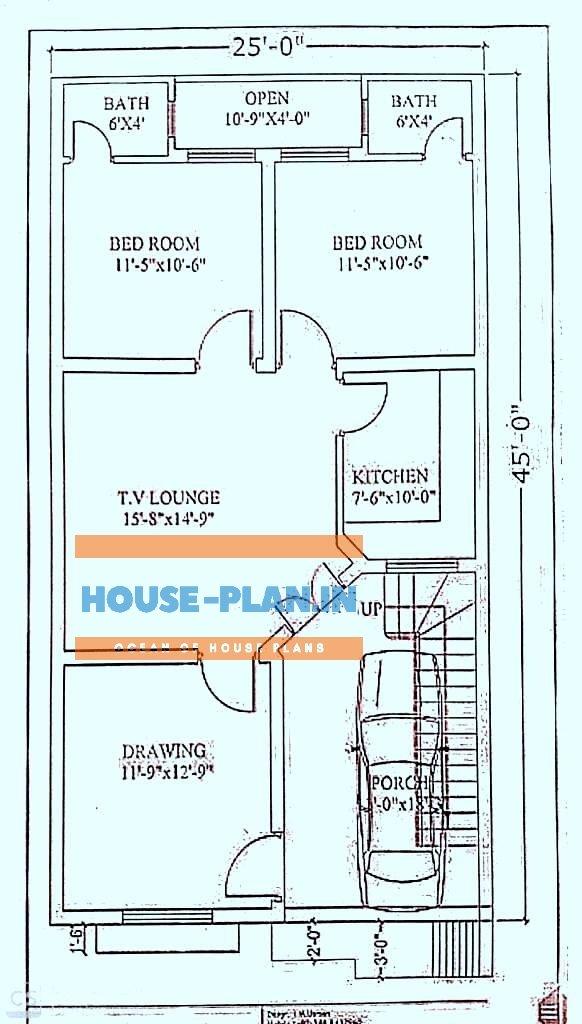 25x40 House Plan East Facing Archives