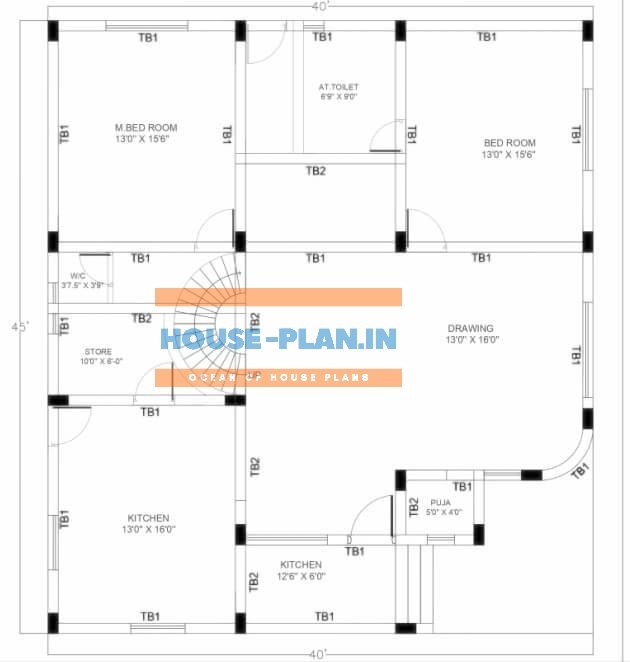 45 Ft X 40 House Plans House Design Ideas