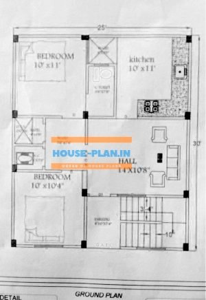 750 square feet house plan