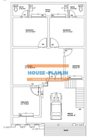 Small house plan 29×47