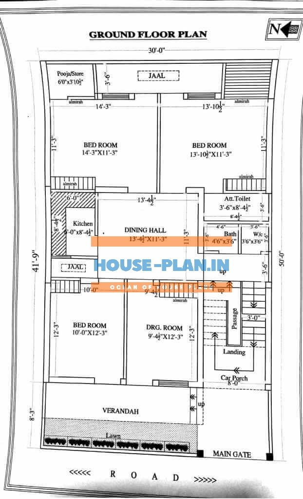 house plan 30×41 ground floor