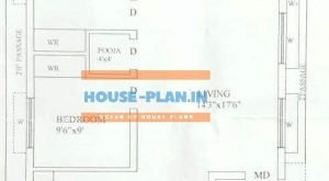 south face house plan 30×37