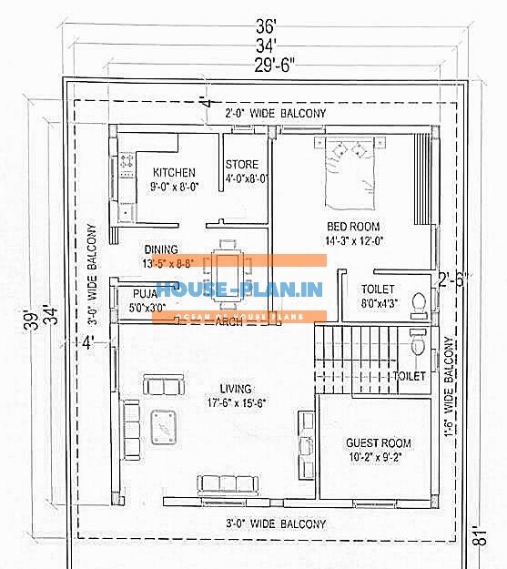2 floor house plan