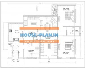 2 room house plan