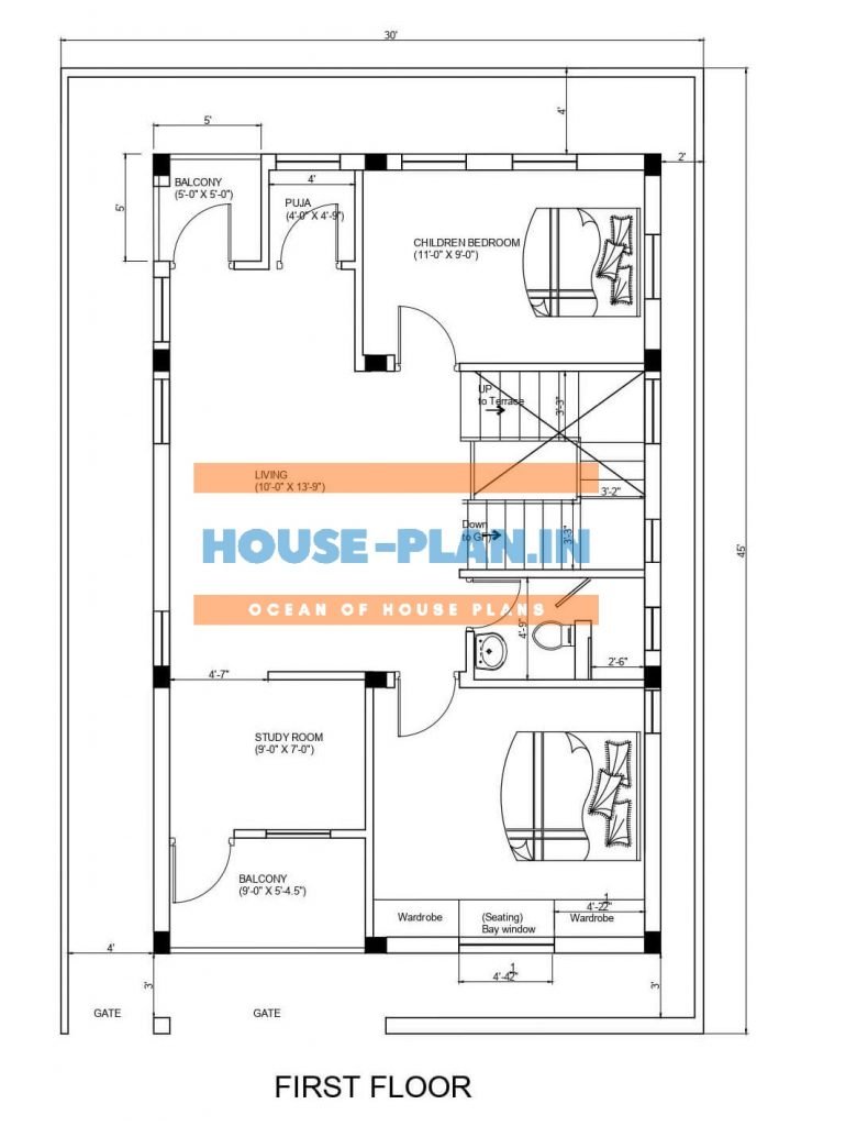 30x45 house plan 2 1
