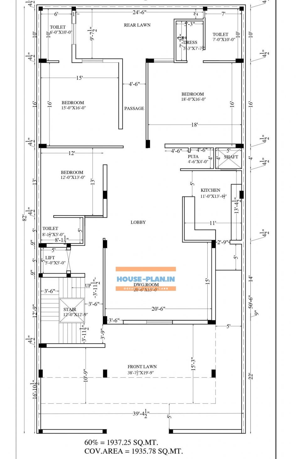 3 bhk house plan